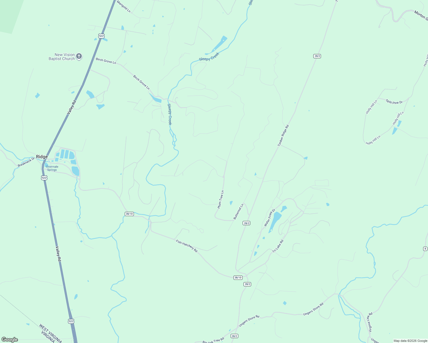 map of restaurants, bars, coffee shops, grocery stores, and more near 28 Maple Lane in Berkeley Springs