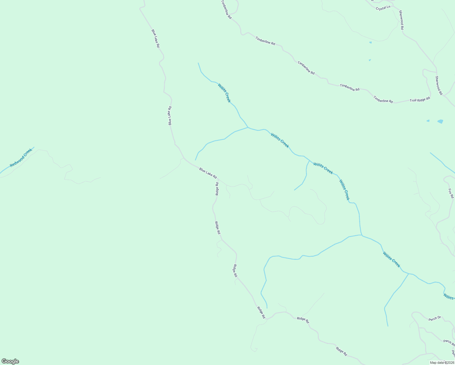 map of restaurants, bars, coffee shops, grocery stores, and more near 4920 Blue Lake Road in Willits