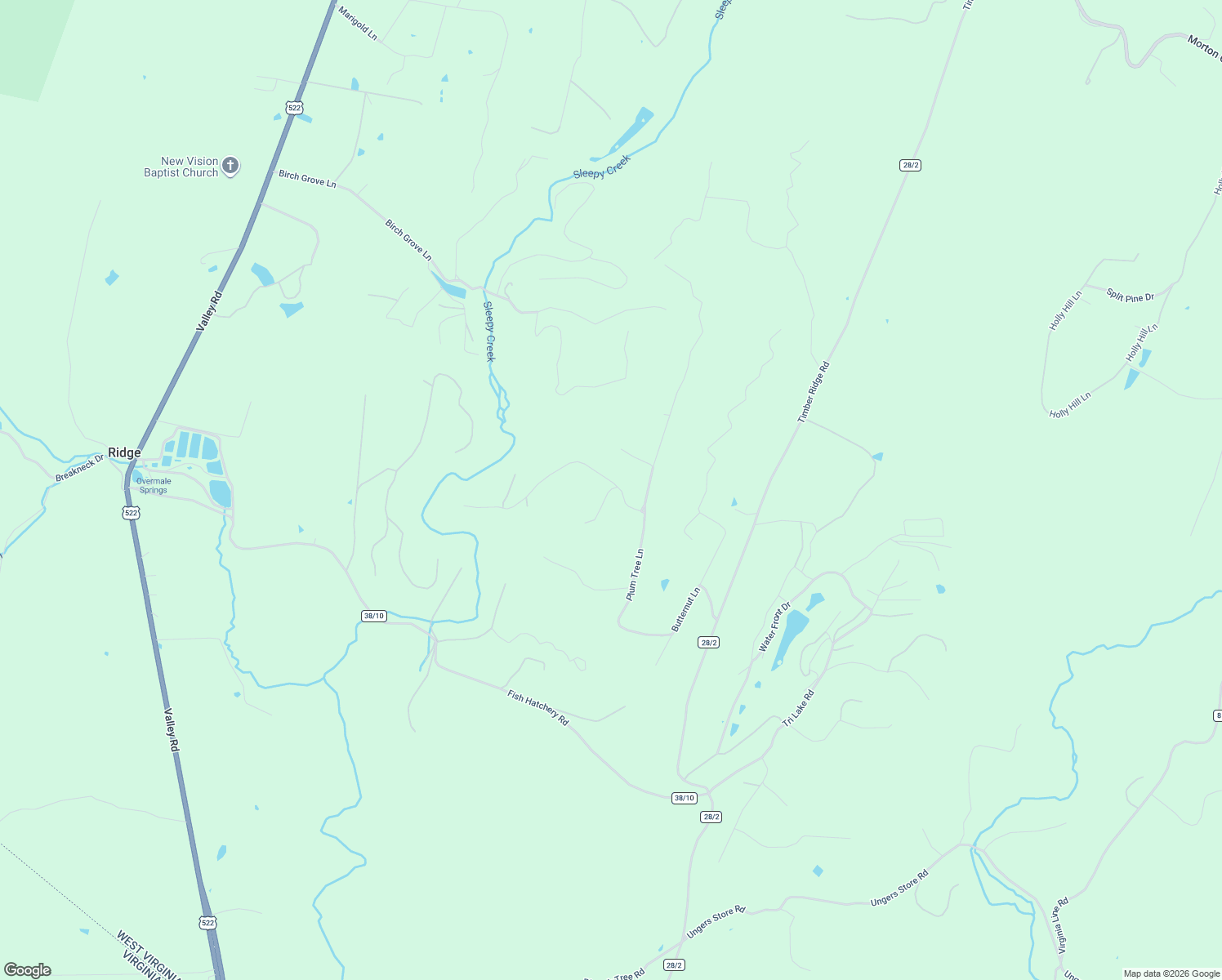 map of restaurants, bars, coffee shops, grocery stores, and more near 28 Maple Lane in Berkeley Springs