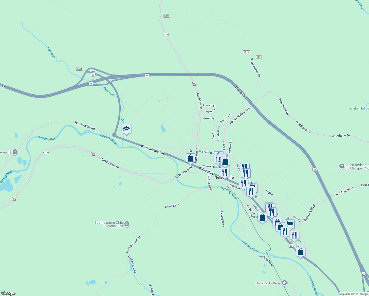 390 West Franklin Street, Nelsonville OH Walk Score