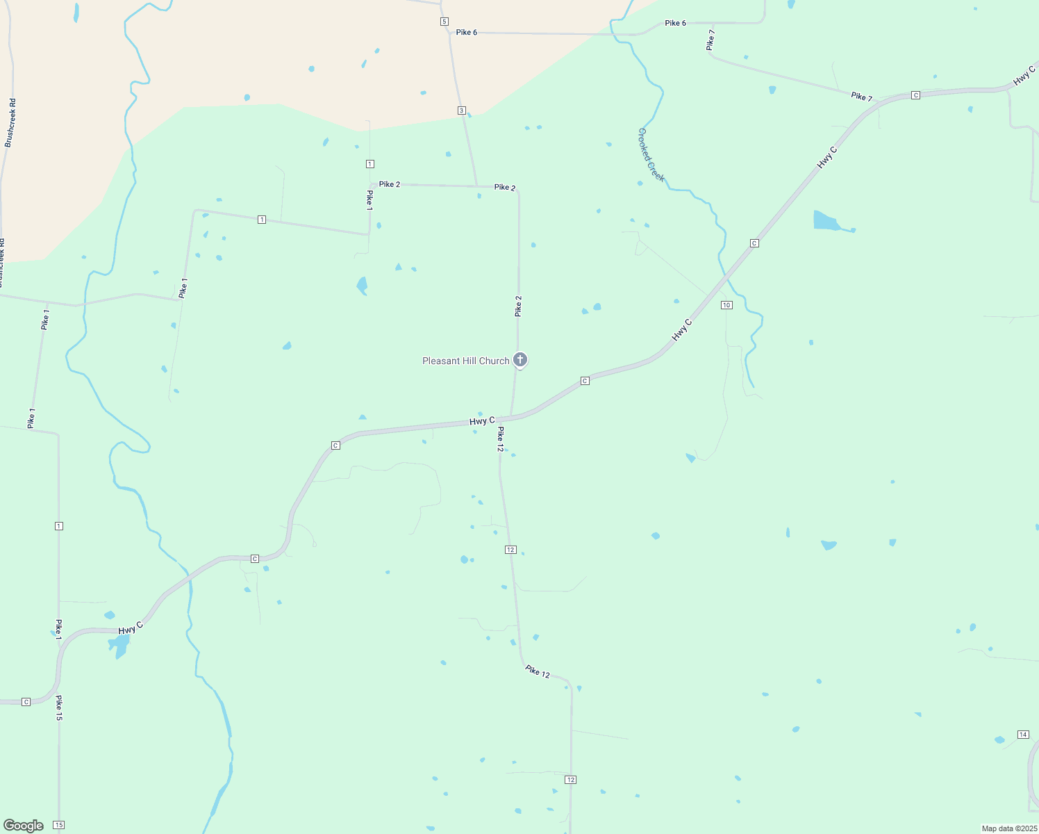map of restaurants, bars, coffee shops, grocery stores, and more near Highway C in Frankford