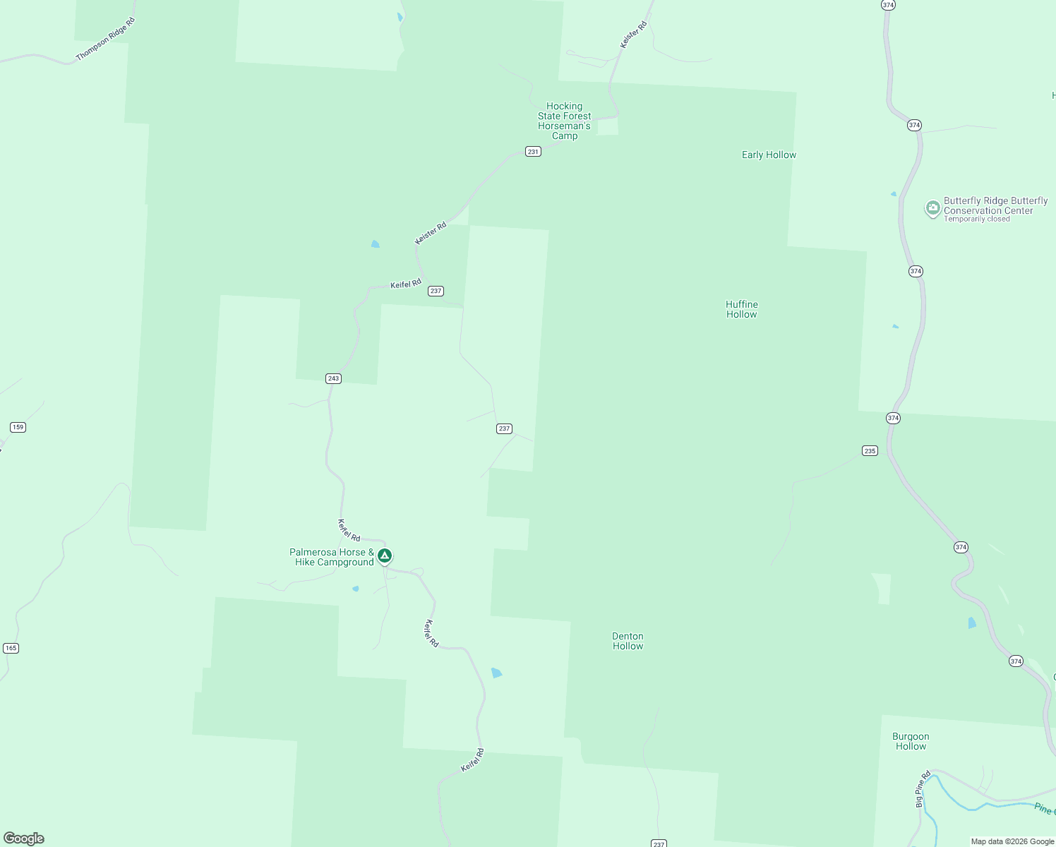 map of restaurants, bars, coffee shops, grocery stores, and more near 18674-19556 Webster Road in Laurelville