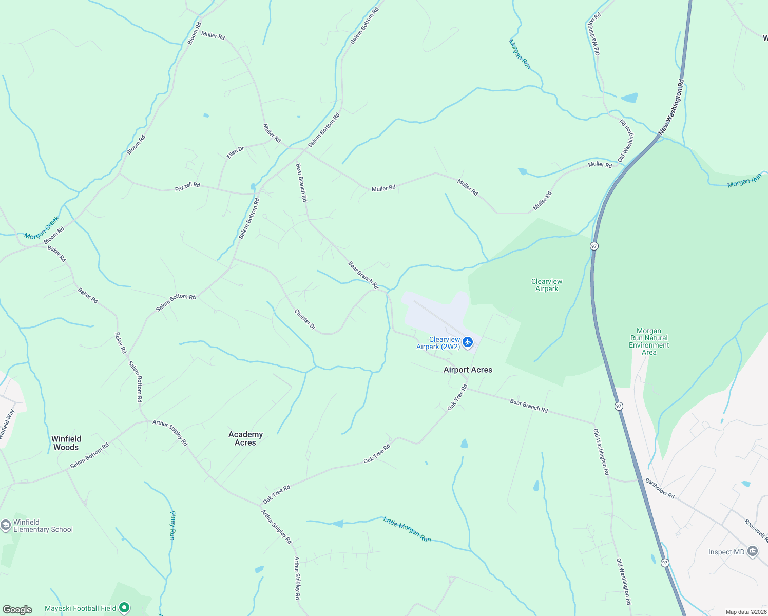 map of restaurants, bars, coffee shops, grocery stores, and more near 755 Bear Branch Road in Westminster