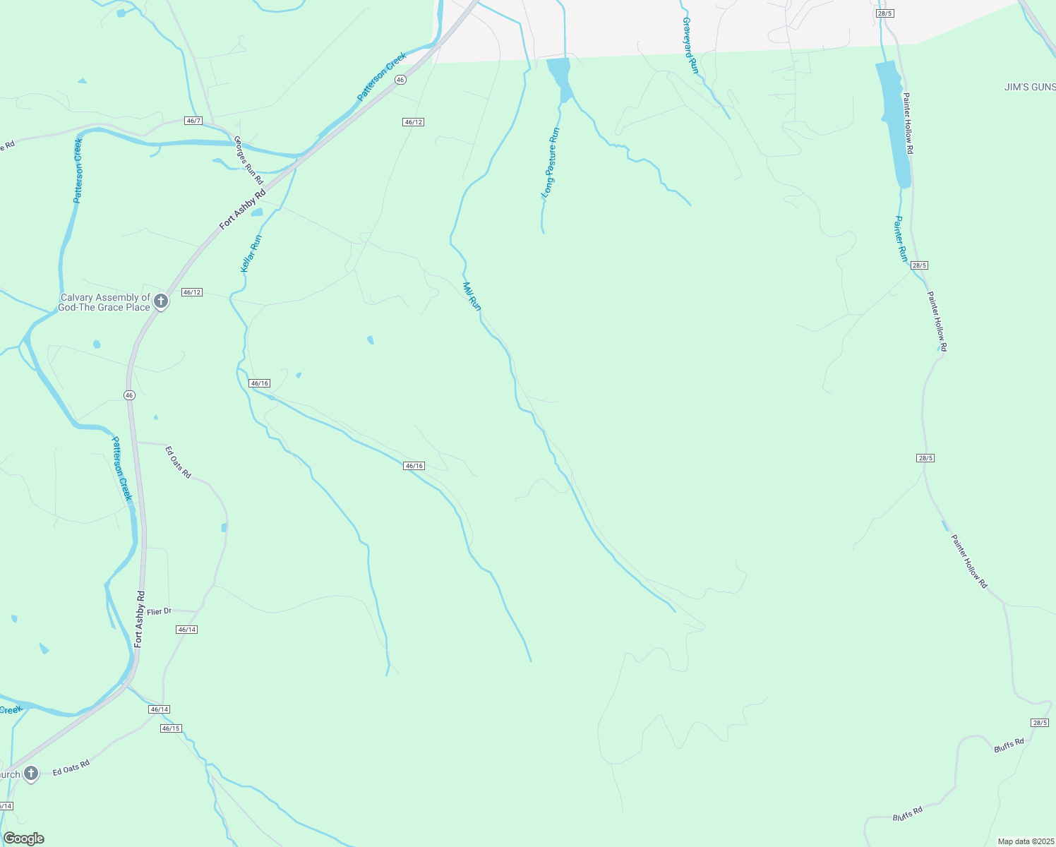 map of restaurants, bars, coffee shops, grocery stores, and more near in Fort Ashby