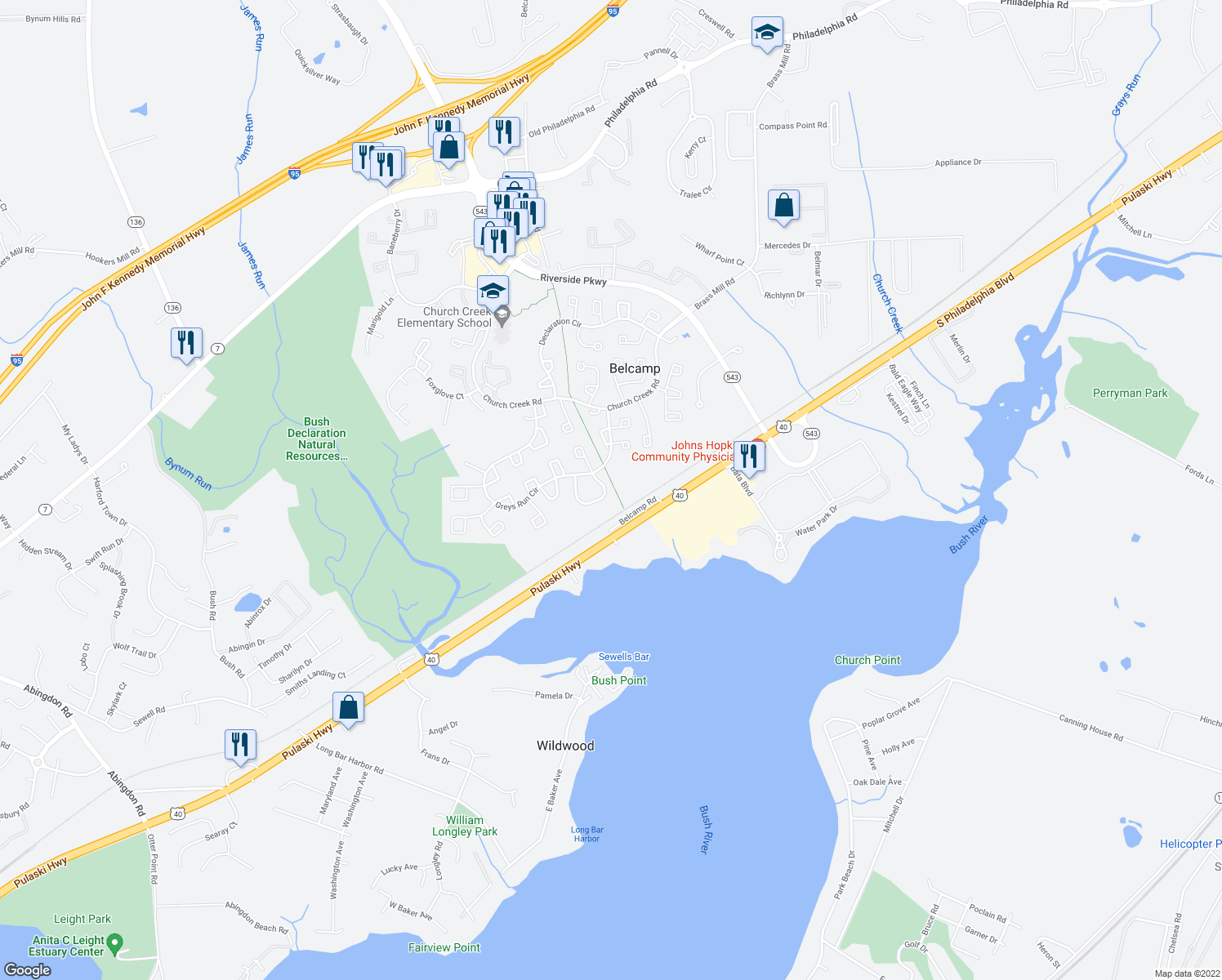 map of restaurants, bars, coffee shops, grocery stores, and more near 4339 Winners Cir in Riverside
