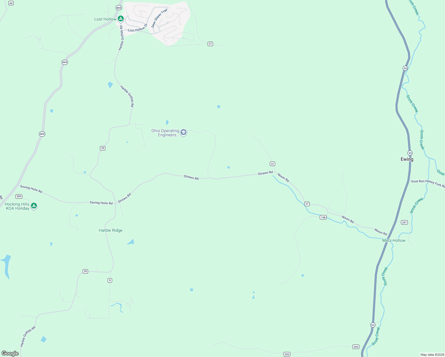 map of restaurants, bars, coffee shops, grocery stores, and more near 30574 Strawn Road in Logan