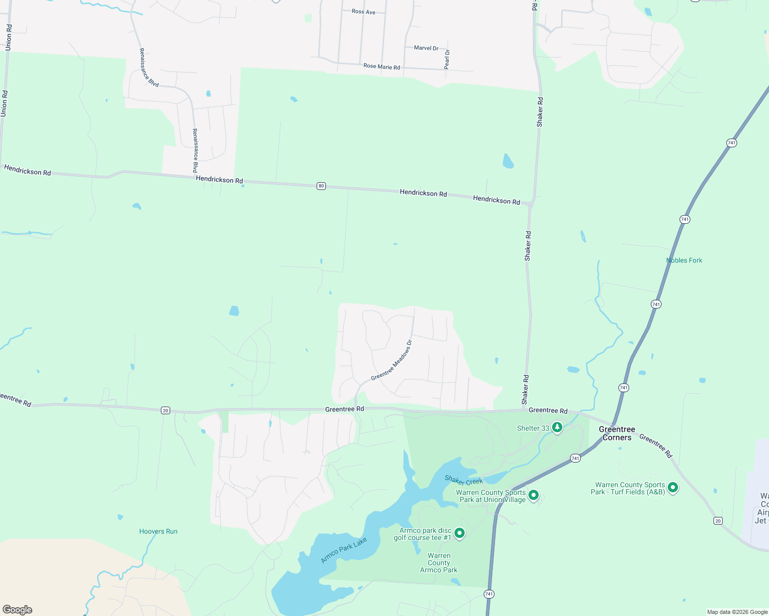 map of restaurants, bars, coffee shops, grocery stores, and more near 2019 Prairie Clover Drive in Lebanon