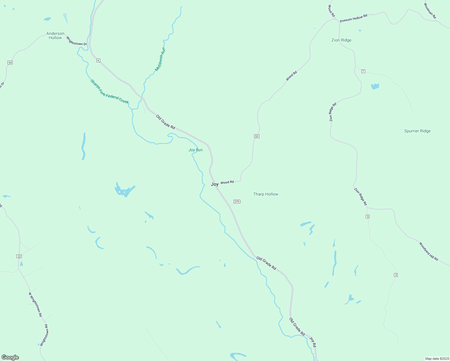 map of restaurants, bars, coffee shops, grocery stores, and more near 8865 Wood Road in Chesterhill