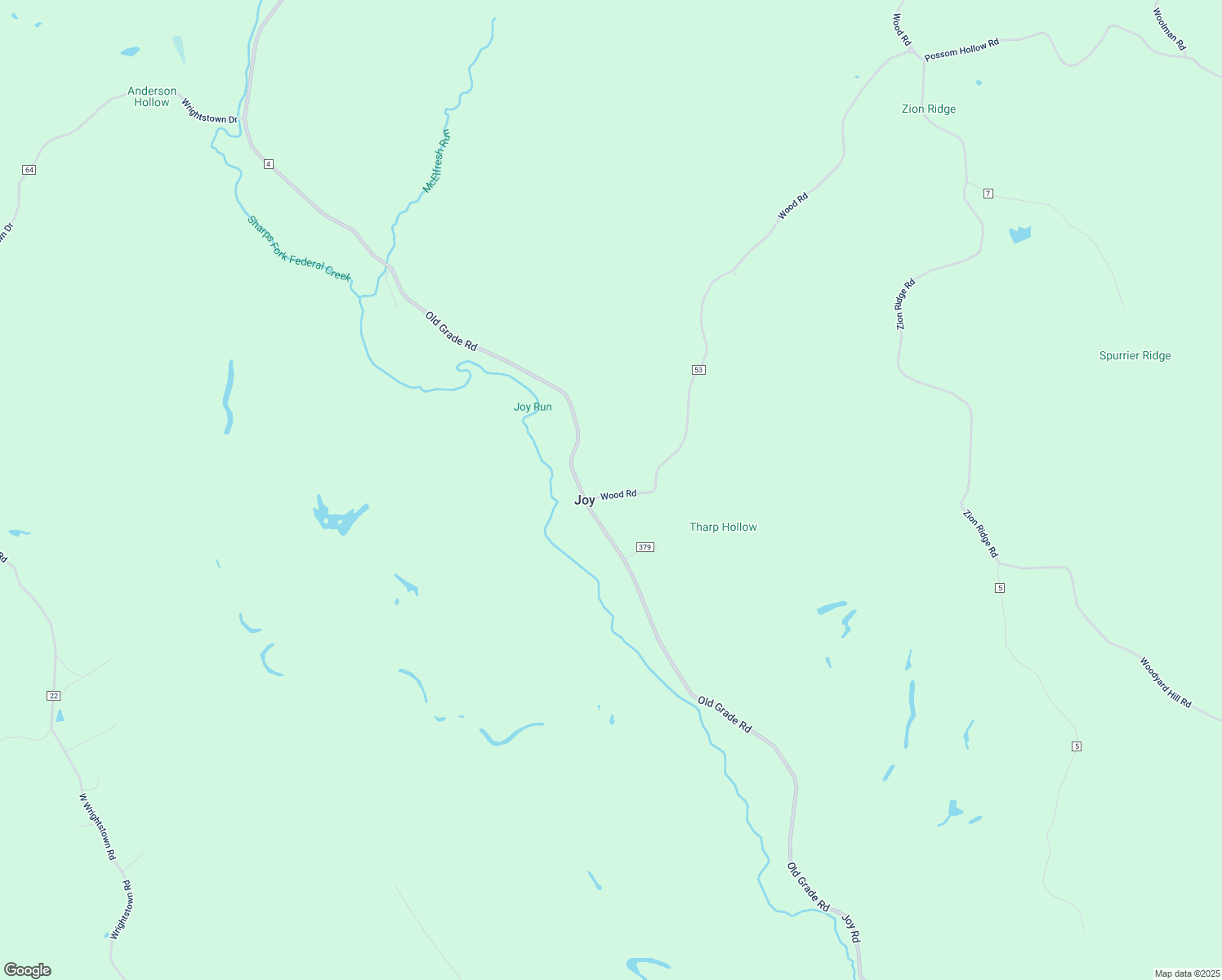 map of restaurants, bars, coffee shops, grocery stores, and more near 8865 Wood Road in Chesterhill