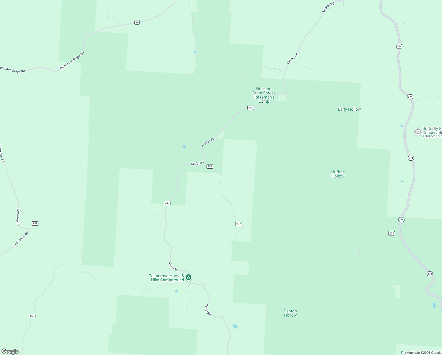 map of restaurants, bars, coffee shops, grocery stores, and more near 18674 Webster Road in Laurelville