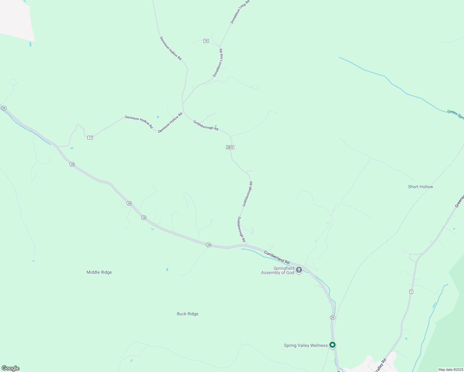 map of restaurants, bars, coffee shops, grocery stores, and more near 355 Goldsborough Road in Springfield