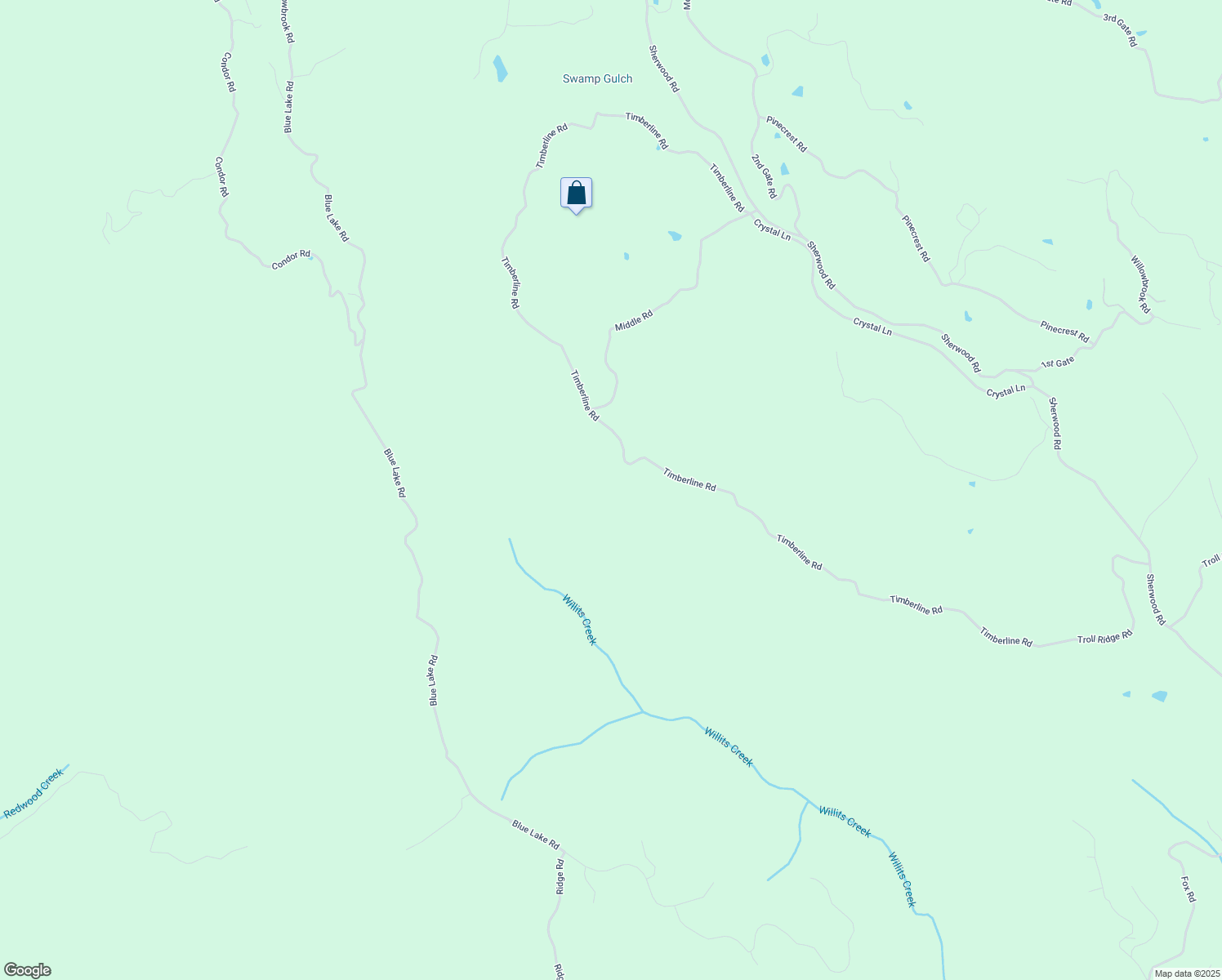map of restaurants, bars, coffee shops, grocery stores, and more near 30000 Timberline Road in Willits