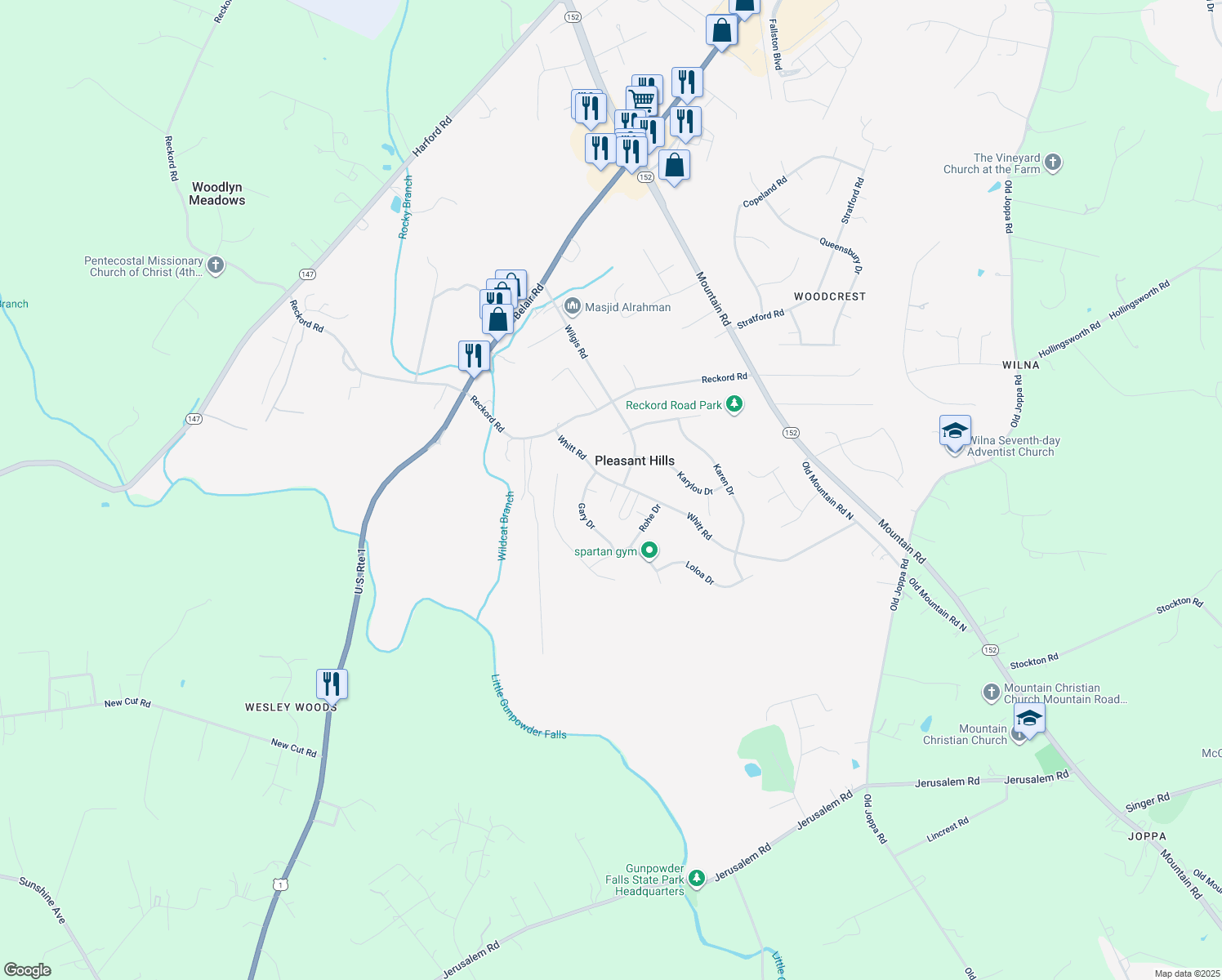 map of restaurants, bars, coffee shops, grocery stores, and more near 2531 Whitt Rd in Kingsville