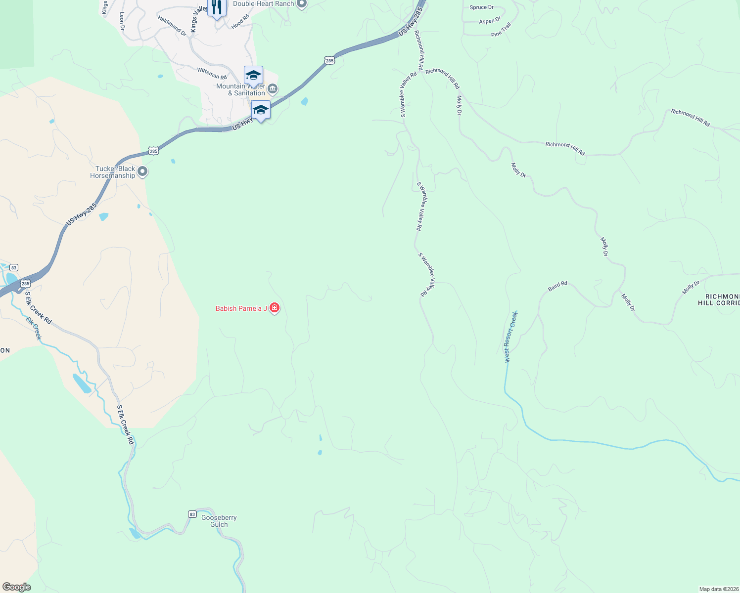 map of restaurants, bars, coffee shops, grocery stores, and more near 13116 South Noka Trail in Pine