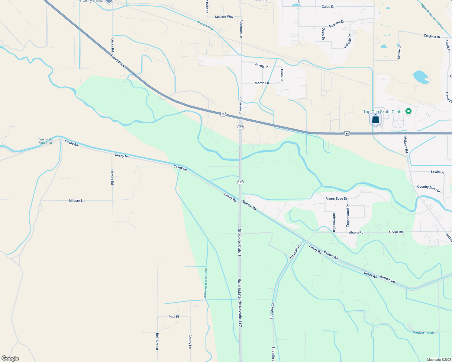 map of restaurants, bars, coffee shops, grocery stores, and more near 6050 Bottom Rd in Fallon