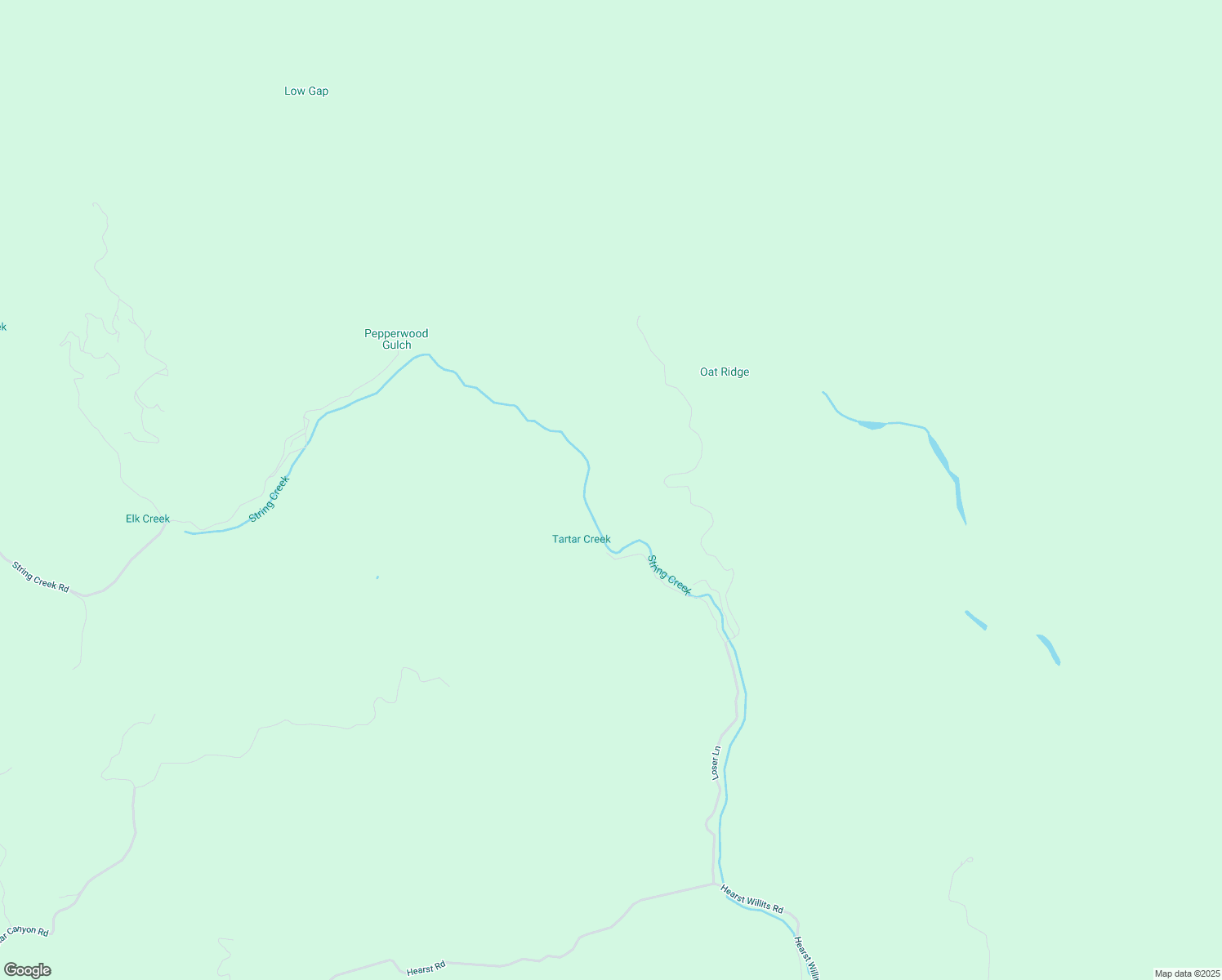 map of restaurants, bars, coffee shops, grocery stores, and more near 7946 Hearst Willits Road in Willits