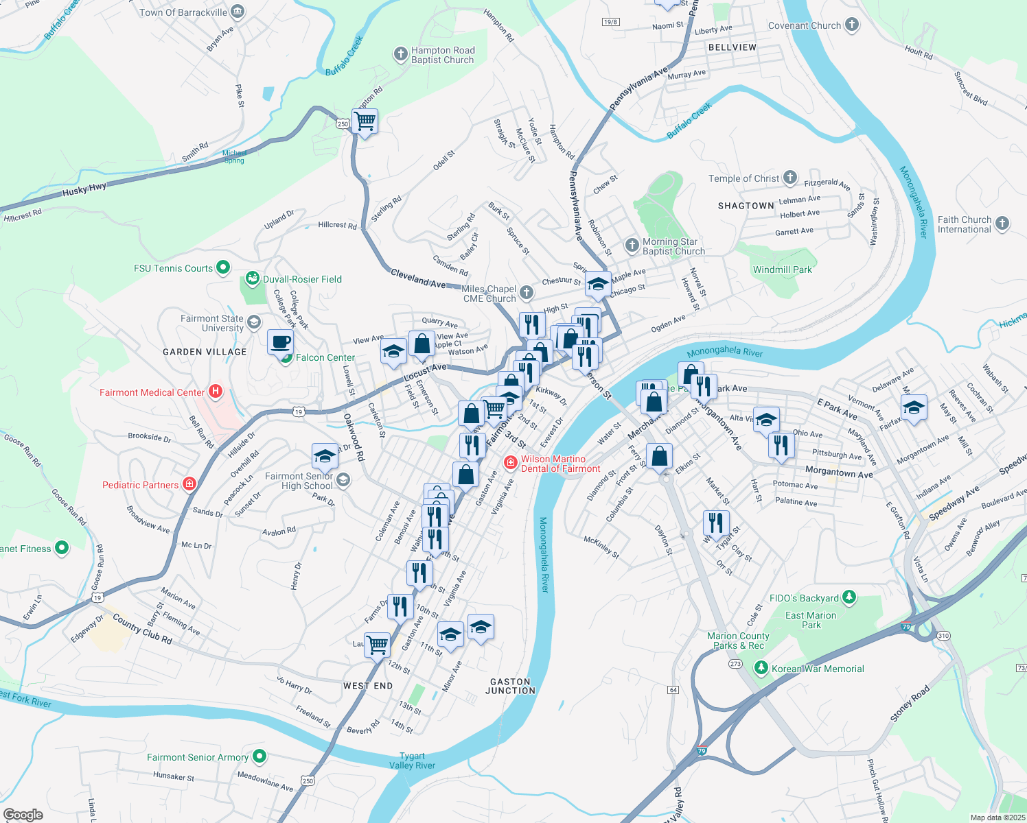 2nd Street, Fairmont WV Walk Score