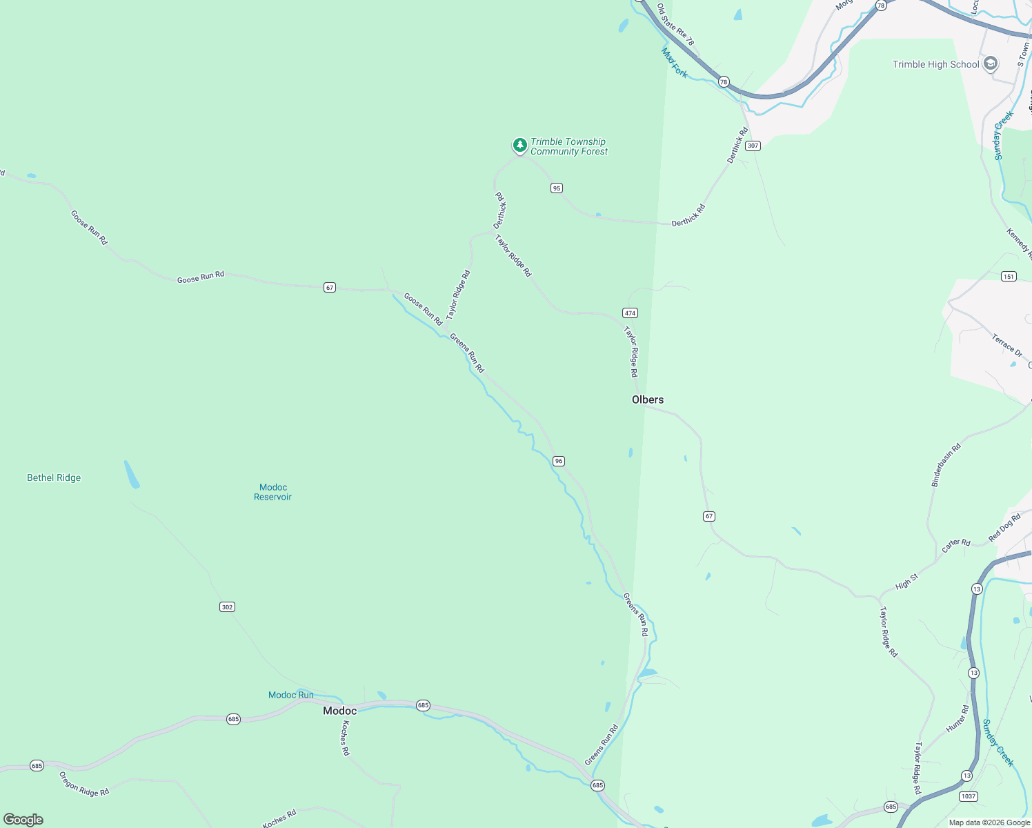 map of restaurants, bars, coffee shops, grocery stores, and more near 19267 Greens Run Road in Glouster