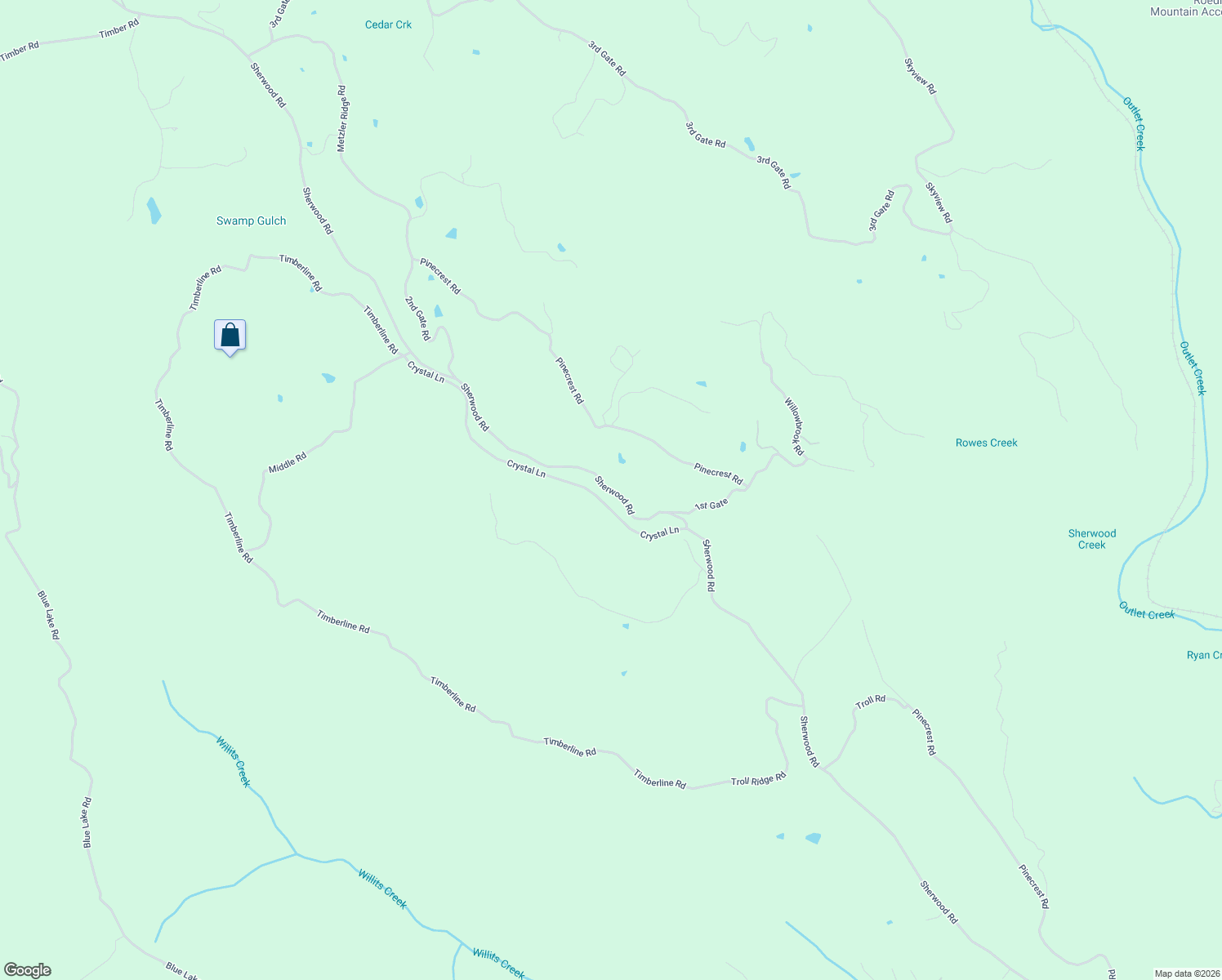 map of restaurants, bars, coffee shops, grocery stores, and more near 29033 Sherwood Road in Willits