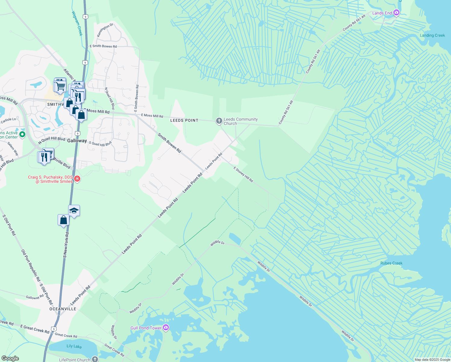 36 Leeds Point Road, Absecon NJ Walk Score