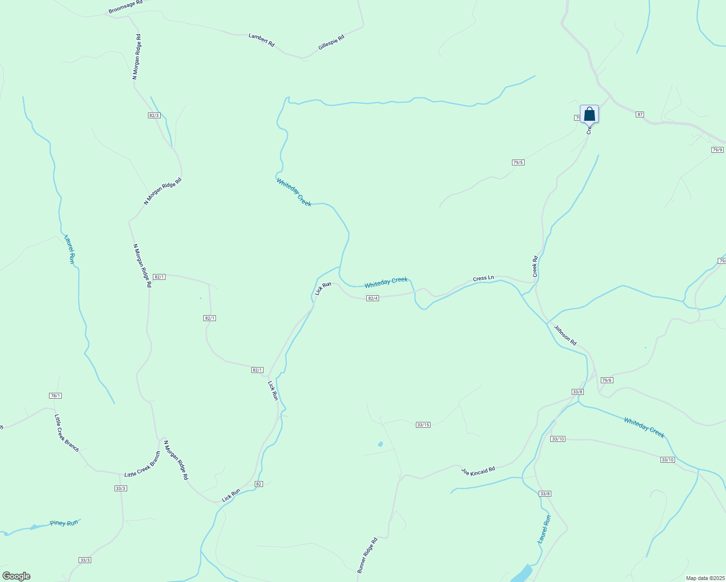 map of restaurants, bars, coffee shops, grocery stores, and more near 869 Lick Run in Fairmont