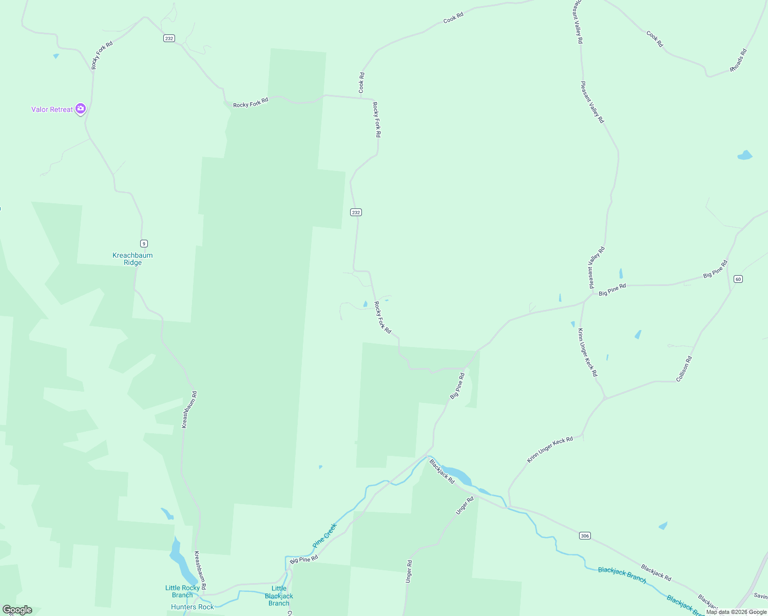 map of restaurants, bars, coffee shops, grocery stores, and more near 16863 Rocky Fork Road in Logan