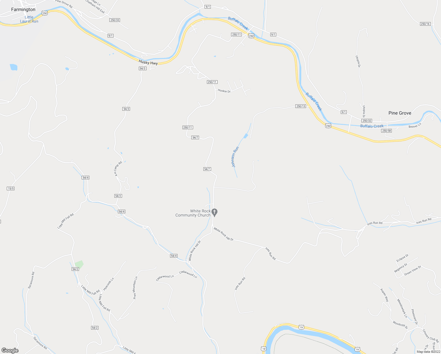 map of restaurants, bars, coffee shops, grocery stores, and more near 823 Katy Road in Fairmont