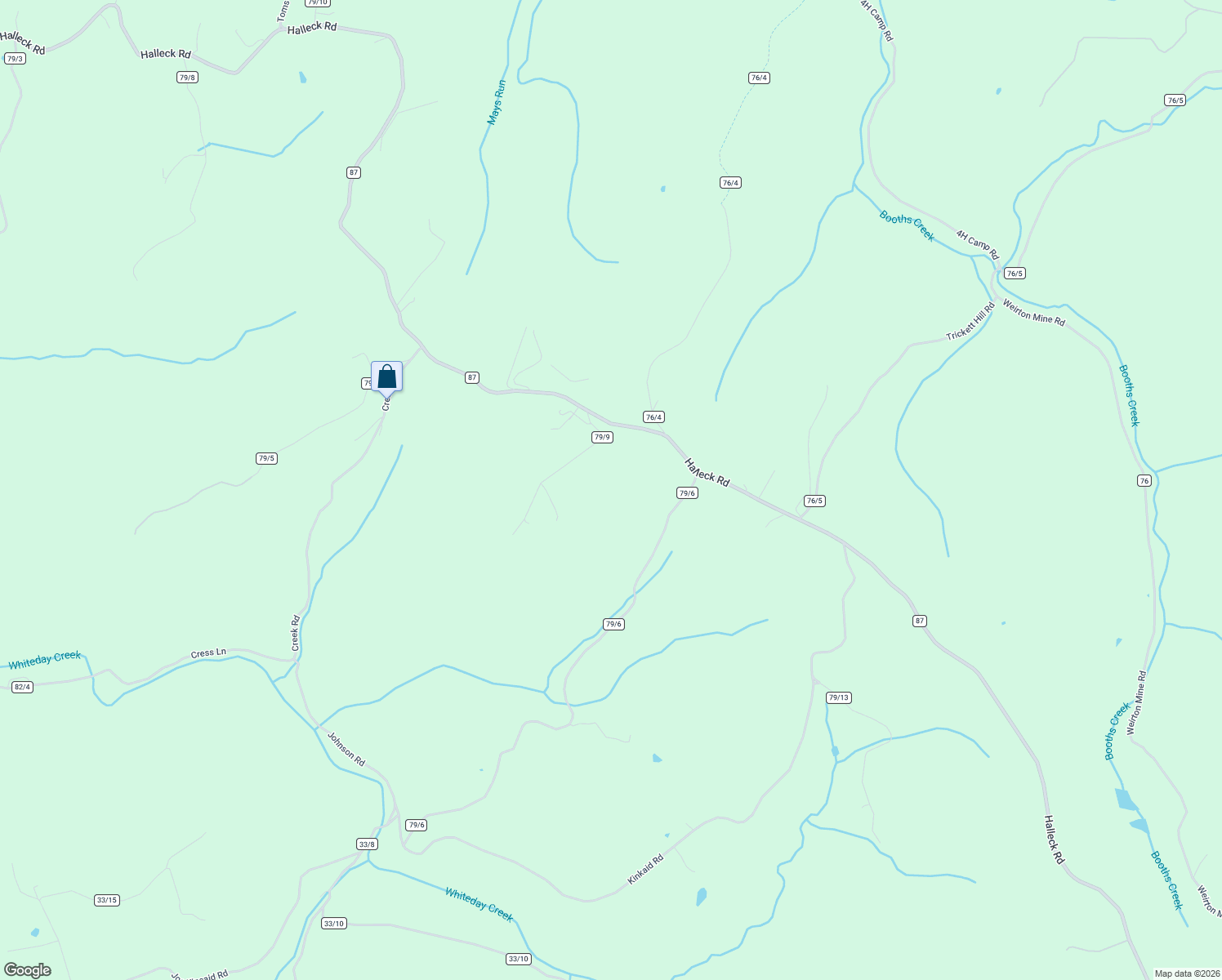 map of restaurants, bars, coffee shops, grocery stores, and more near 24 Walter Williams Road in Morgantown