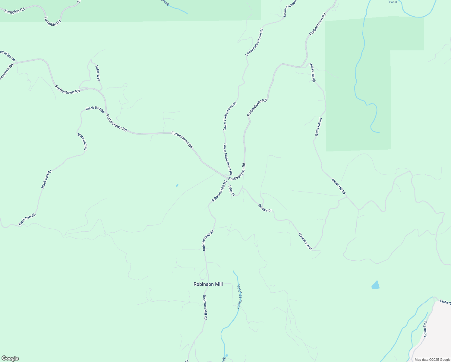 map of restaurants, bars, coffee shops, grocery stores, and more near 0 Robinson Mill Road in Oroville