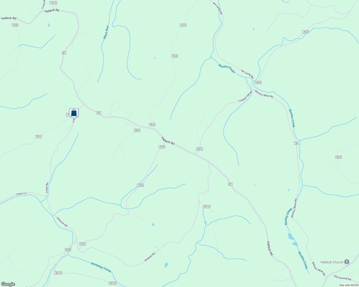 map of restaurants, bars, coffee shops, grocery stores, and more near 1785 Halleck Road in Morgantown