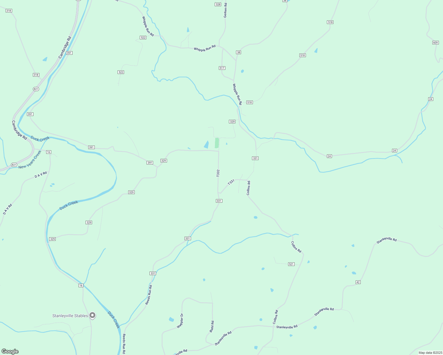 map of restaurants, bars, coffee shops, grocery stores, and more near 170 Berg Church Road in Whipple