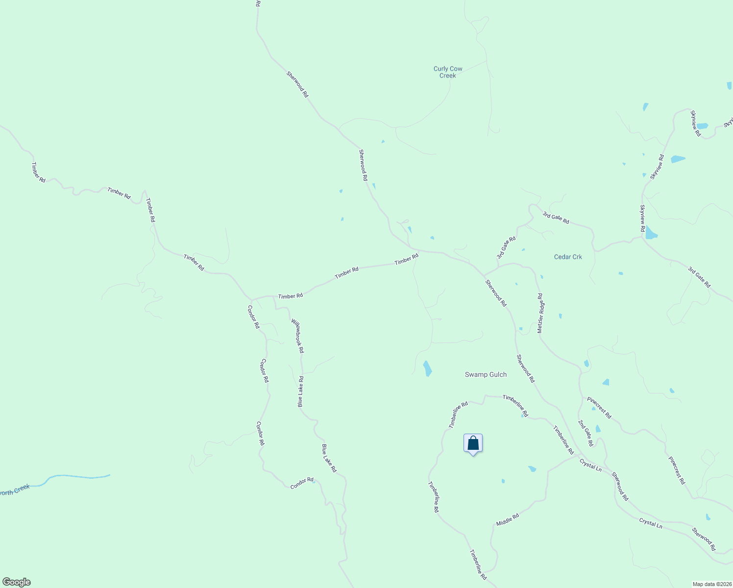 map of restaurants, bars, coffee shops, grocery stores, and more near 20475 Timber Road in Willits
