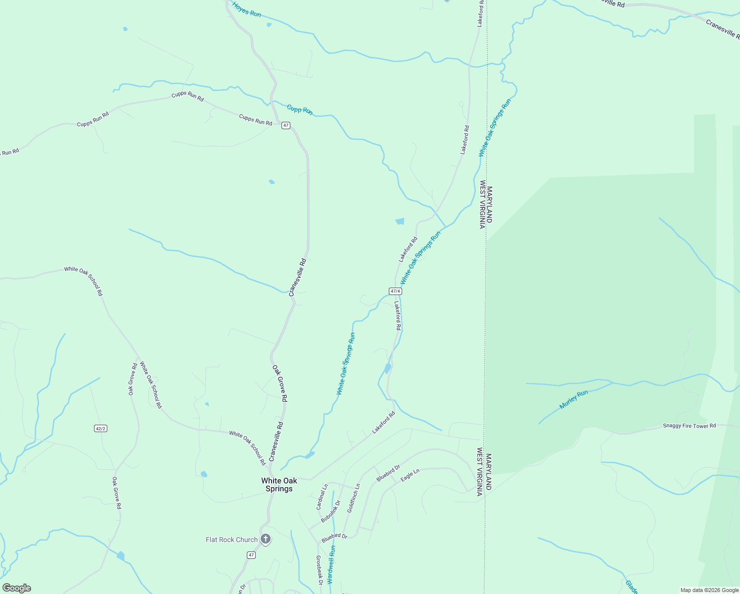 map of restaurants, bars, coffee shops, grocery stores, and more near 1157 Lakeford Road in Terra Alta