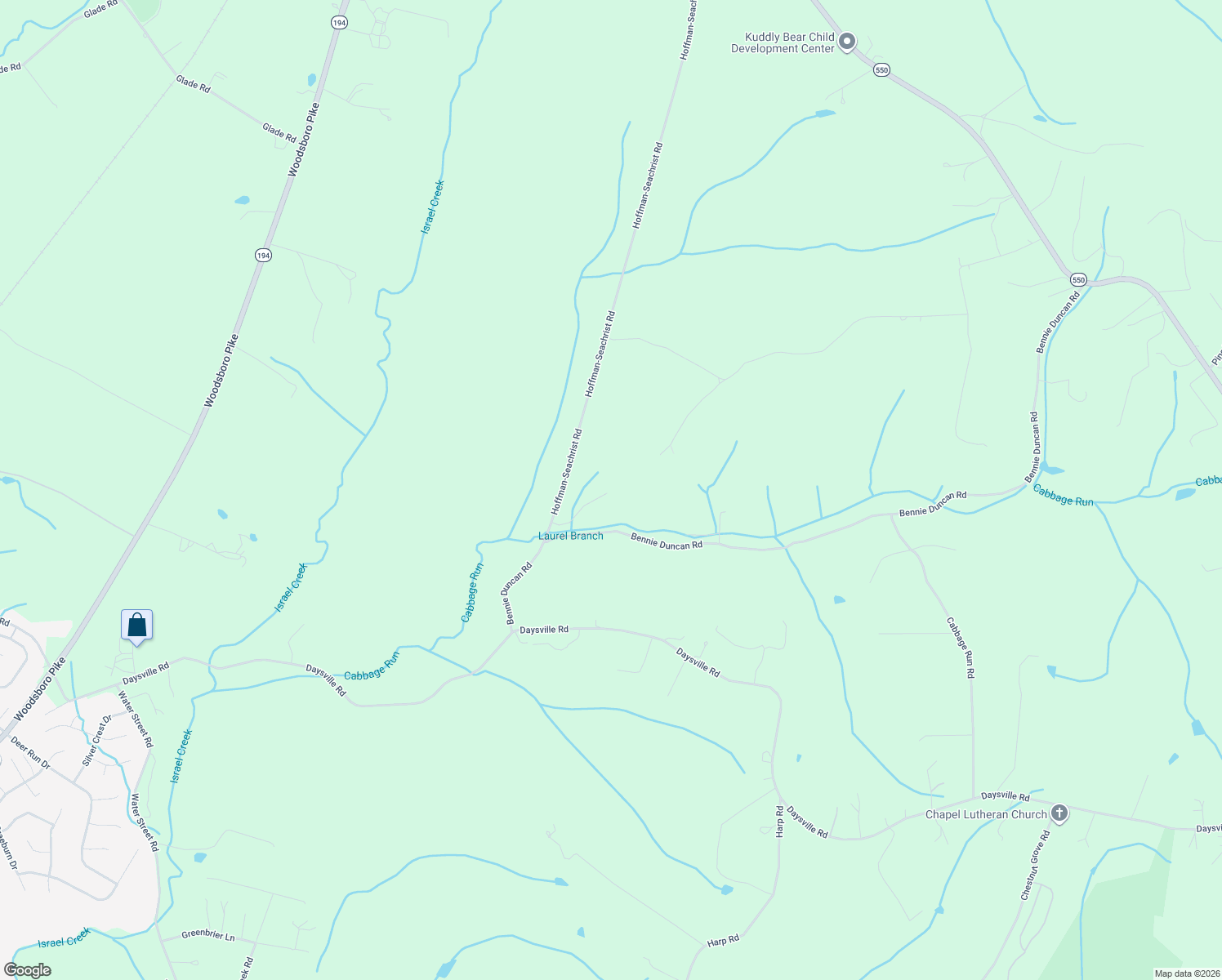 map of restaurants, bars, coffee shops, grocery stores, and more near 9625 Hoffman-Seachrist Road in Walkersville