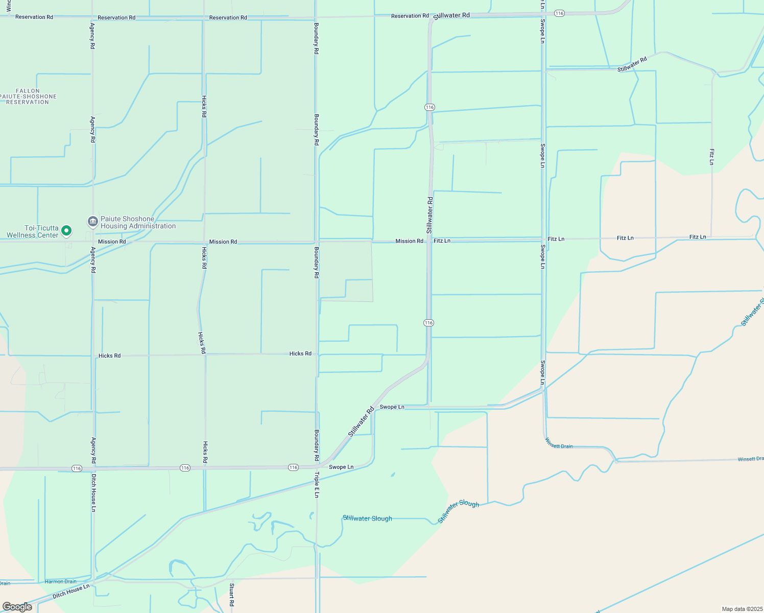 map of restaurants, bars, coffee shops, grocery stores, and more near 10305 Stillwater Road in Fallon