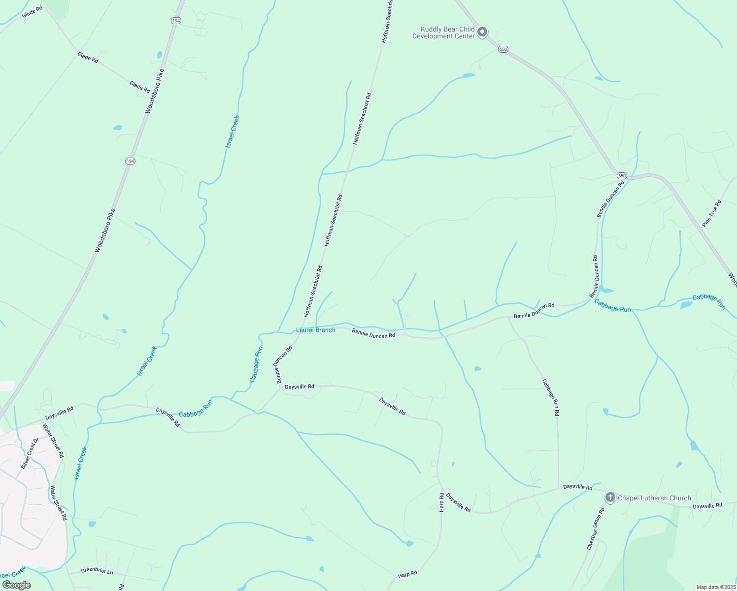 map of restaurants, bars, coffee shops, grocery stores, and more near 10308 Bennie Duncan Road in Walkersville