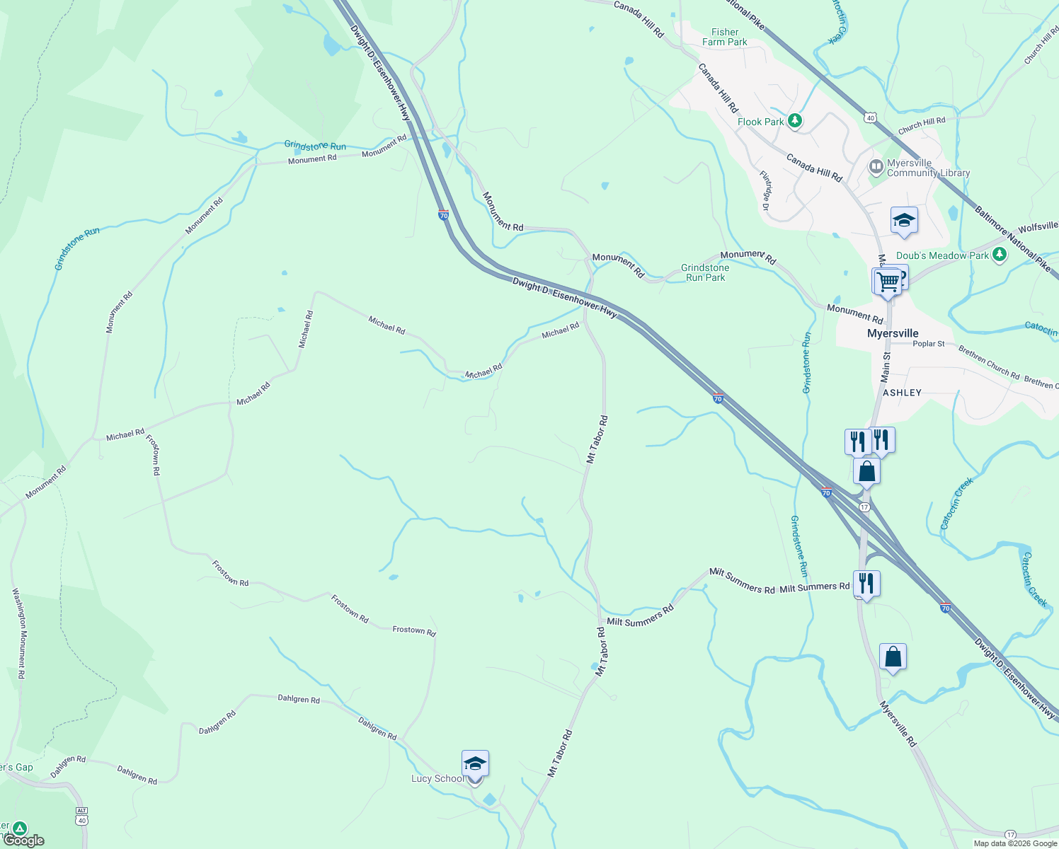 9710 Mount Tabor Road, Middletown MD Walk Score