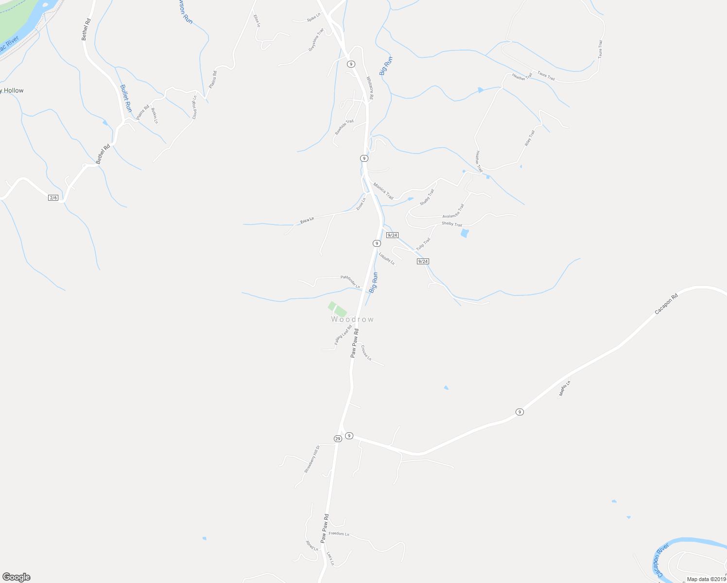 map of restaurants, bars, coffee shops, grocery stores, and more near 3500 Paw Paw Road in Paw Paw