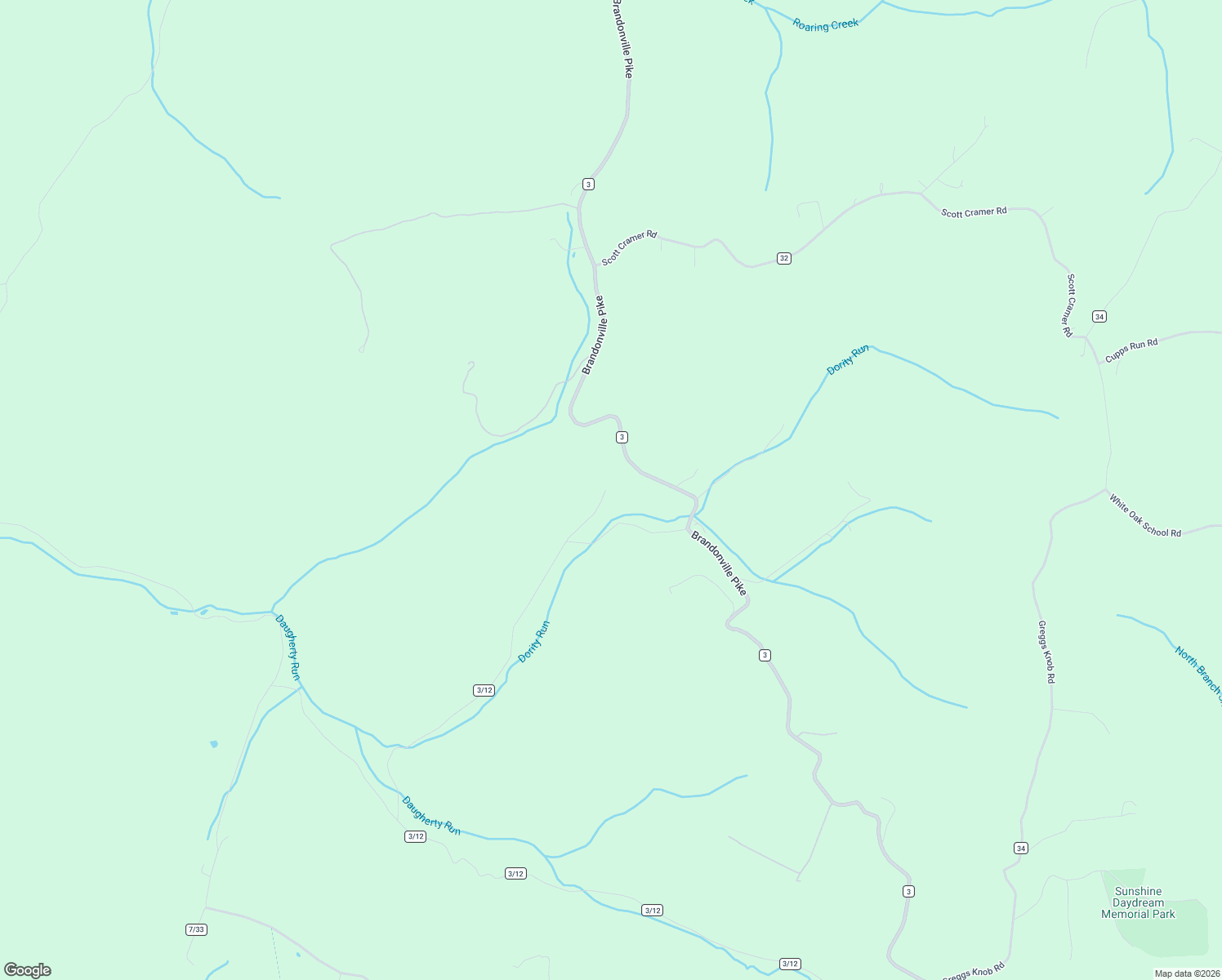 map of restaurants, bars, coffee shops, grocery stores, and more near 933 Possum Hollow Road in Terra Alta
