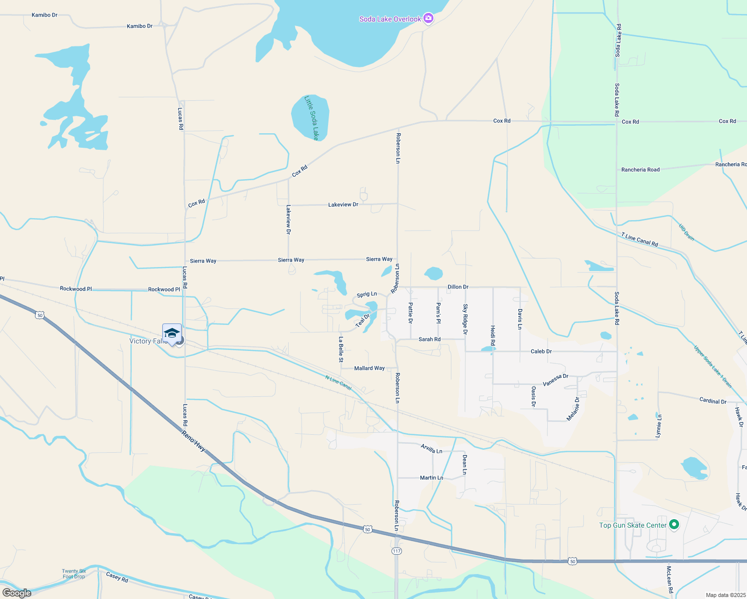 map of restaurants, bars, coffee shops, grocery stores, and more near 1970 Sprig Lane in Fallon