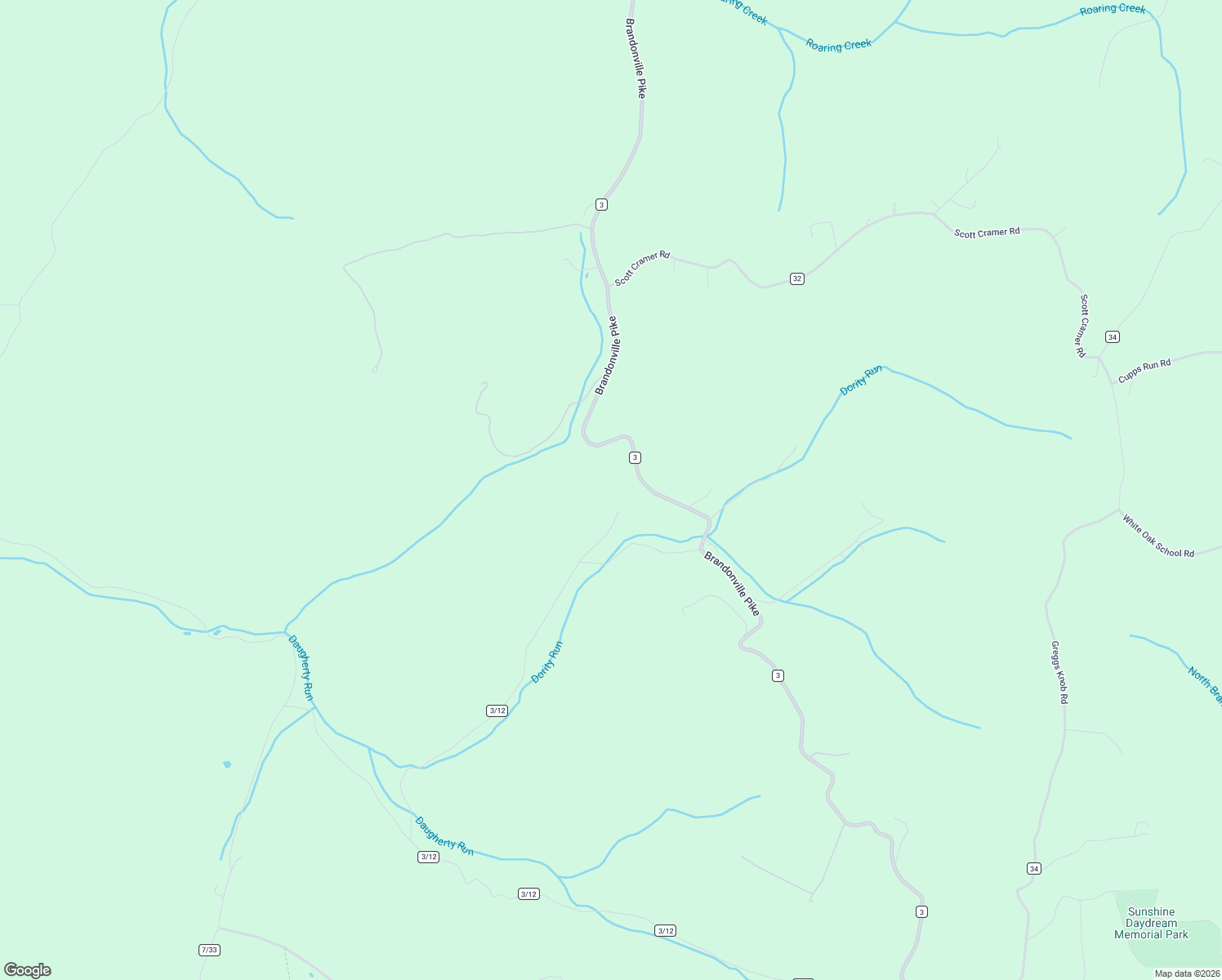 map of restaurants, bars, coffee shops, grocery stores, and more near 351 Ruth Farm Pike in Terra Alta