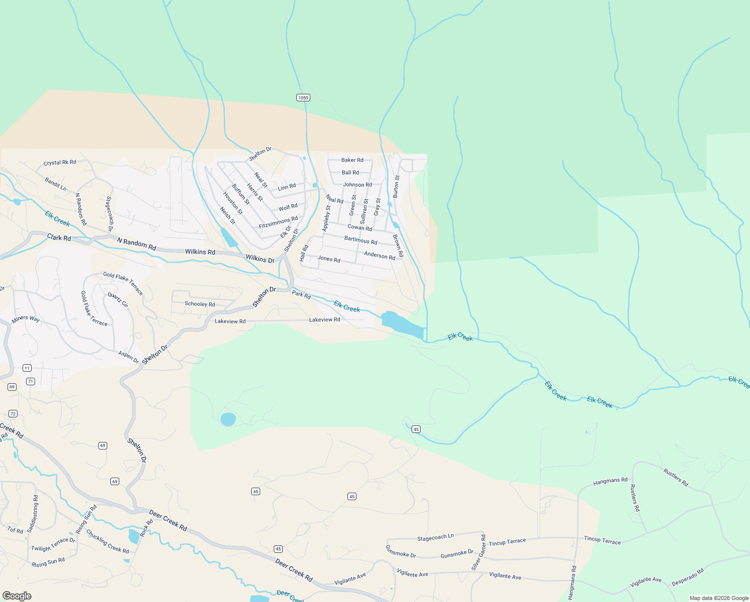 map of restaurants, bars, coffee shops, grocery stores, and more near 499 Gross Road in Bailey