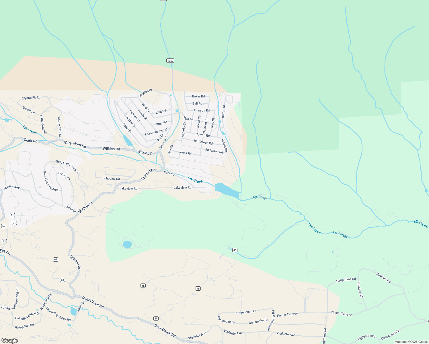 map of restaurants, bars, coffee shops, grocery stores, and more near 499 Gross Road in Bailey