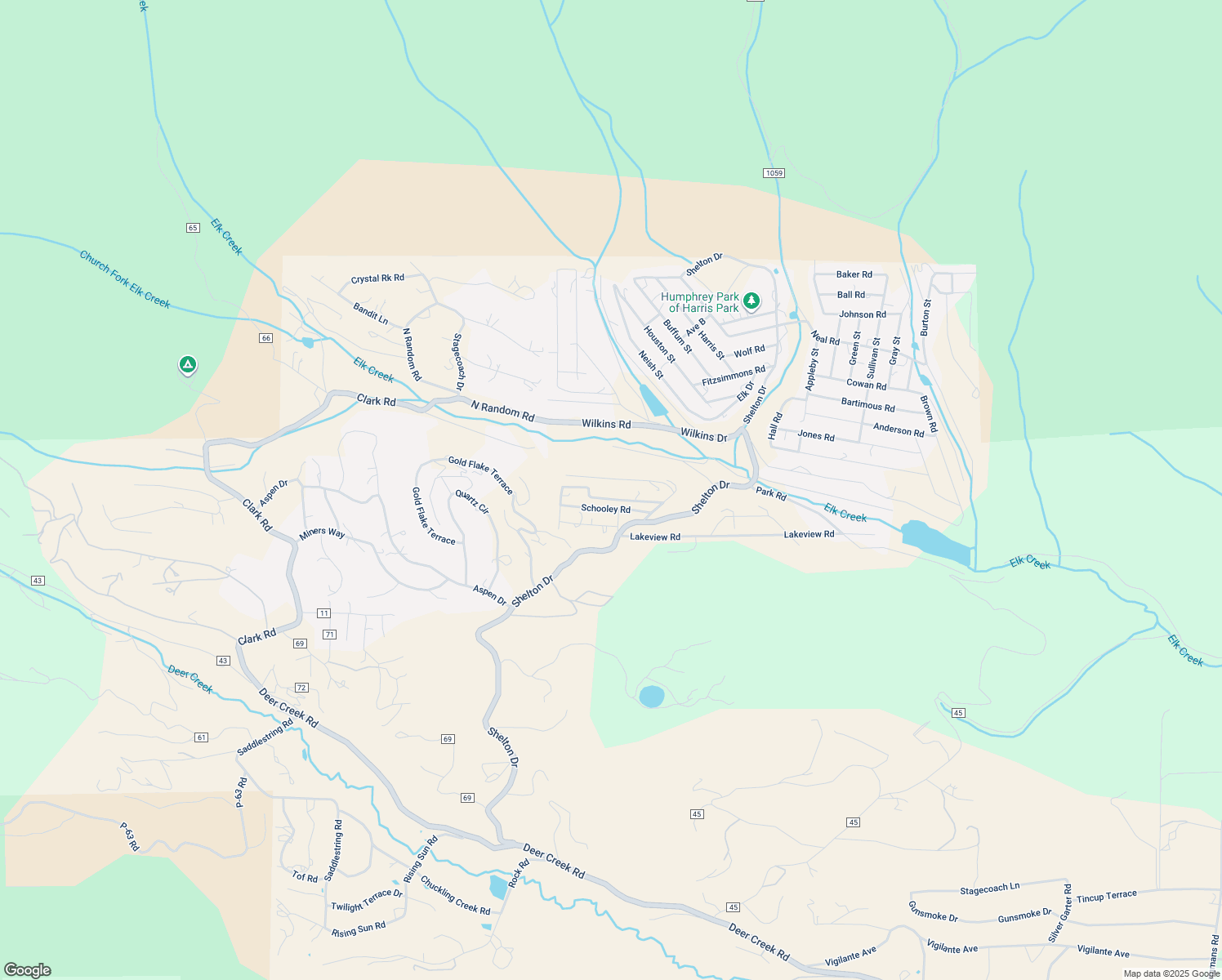 map of restaurants, bars, coffee shops, grocery stores, and more near 155 McDougal Road in Bailey