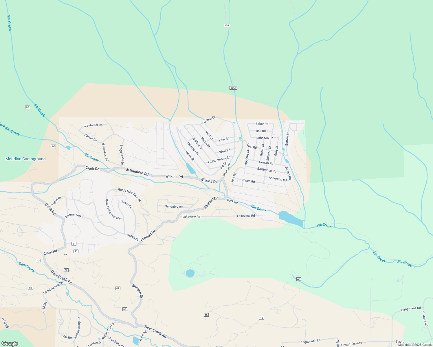 map of restaurants, bars, coffee shops, grocery stores, and more near 142 Elk Drive in Bailey