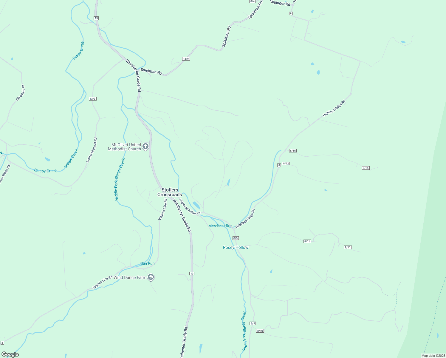 map of restaurants, bars, coffee shops, grocery stores, and more near 116 Hickory Hollow Road in Berkeley Springs