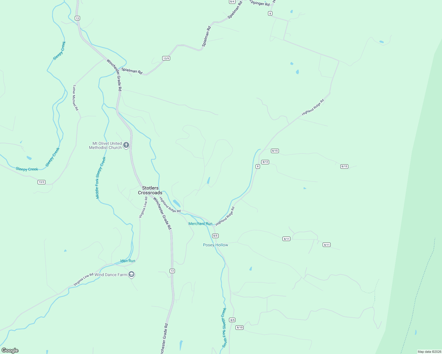 map of restaurants, bars, coffee shops, grocery stores, and more near 476 Oak Hill Road in Berkeley Springs