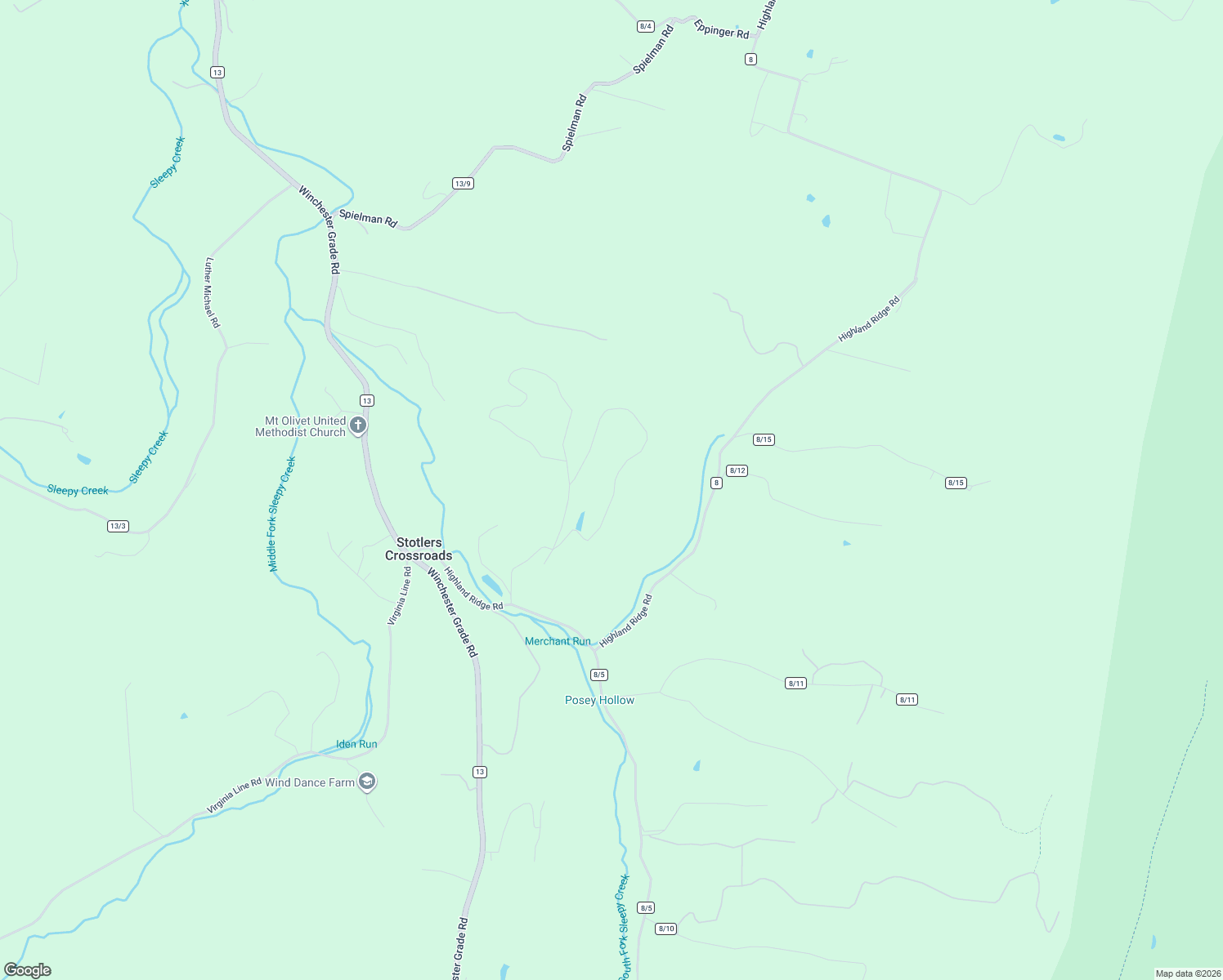 map of restaurants, bars, coffee shops, grocery stores, and more near 424 Oak Hill Road in Berkeley Springs