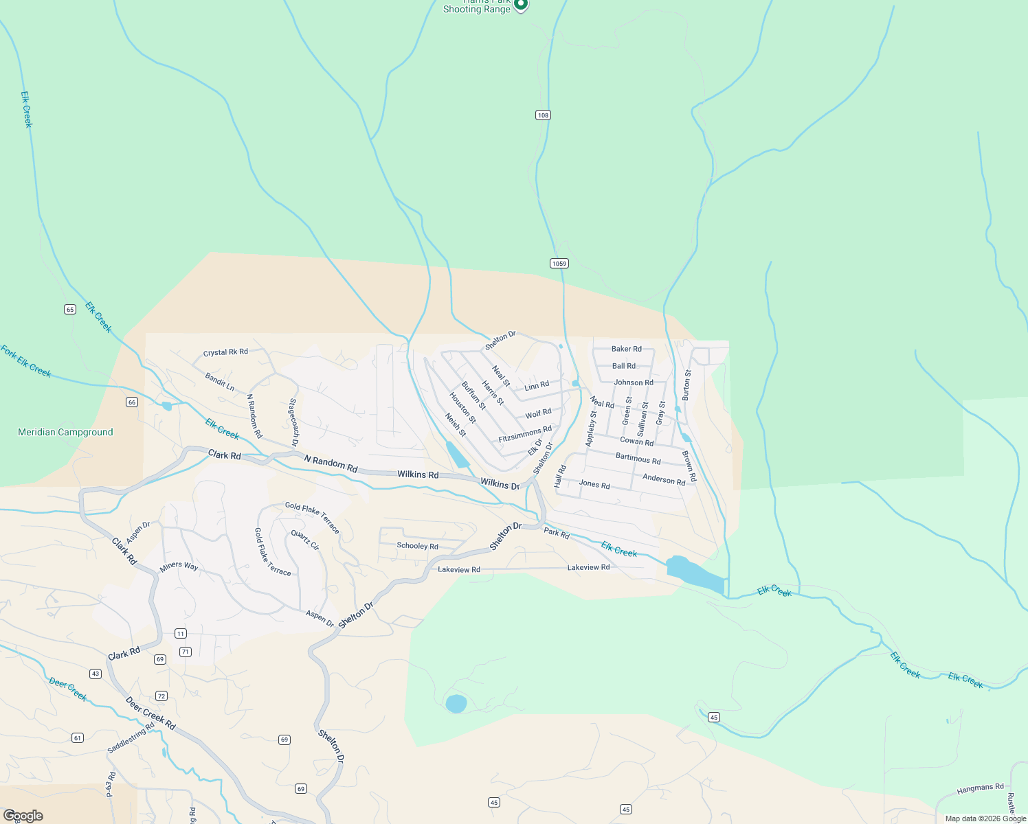 map of restaurants, bars, coffee shops, grocery stores, and more near 80 Harris Street in Bailey