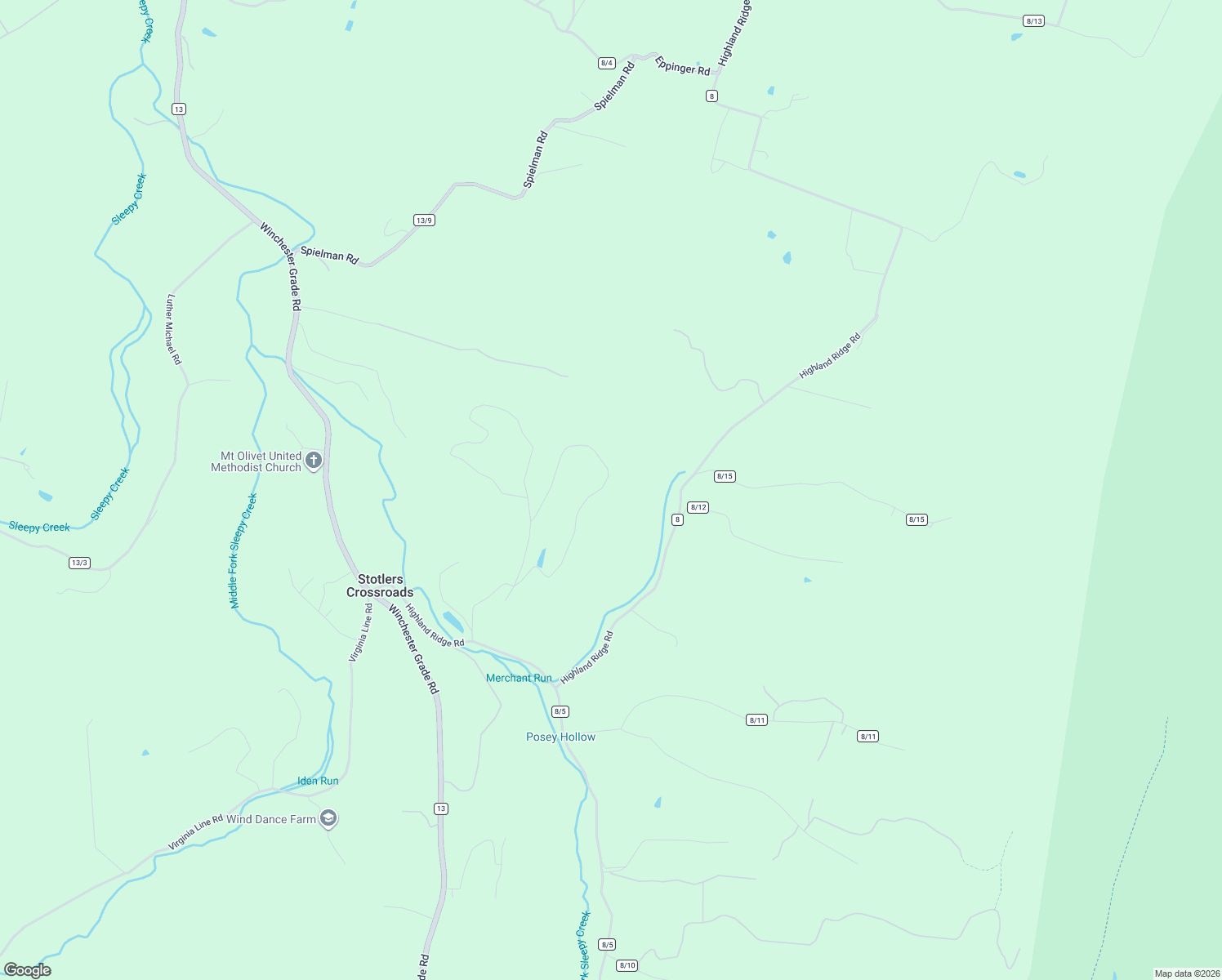 map of restaurants, bars, coffee shops, grocery stores, and more near 476 Oak Hill Road in Berkeley Springs